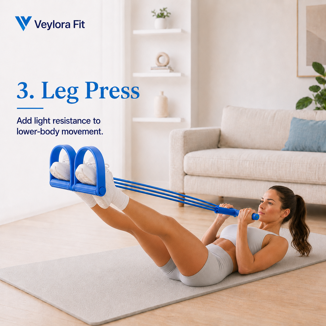 Leg press with the FlexTone resistance trainer
