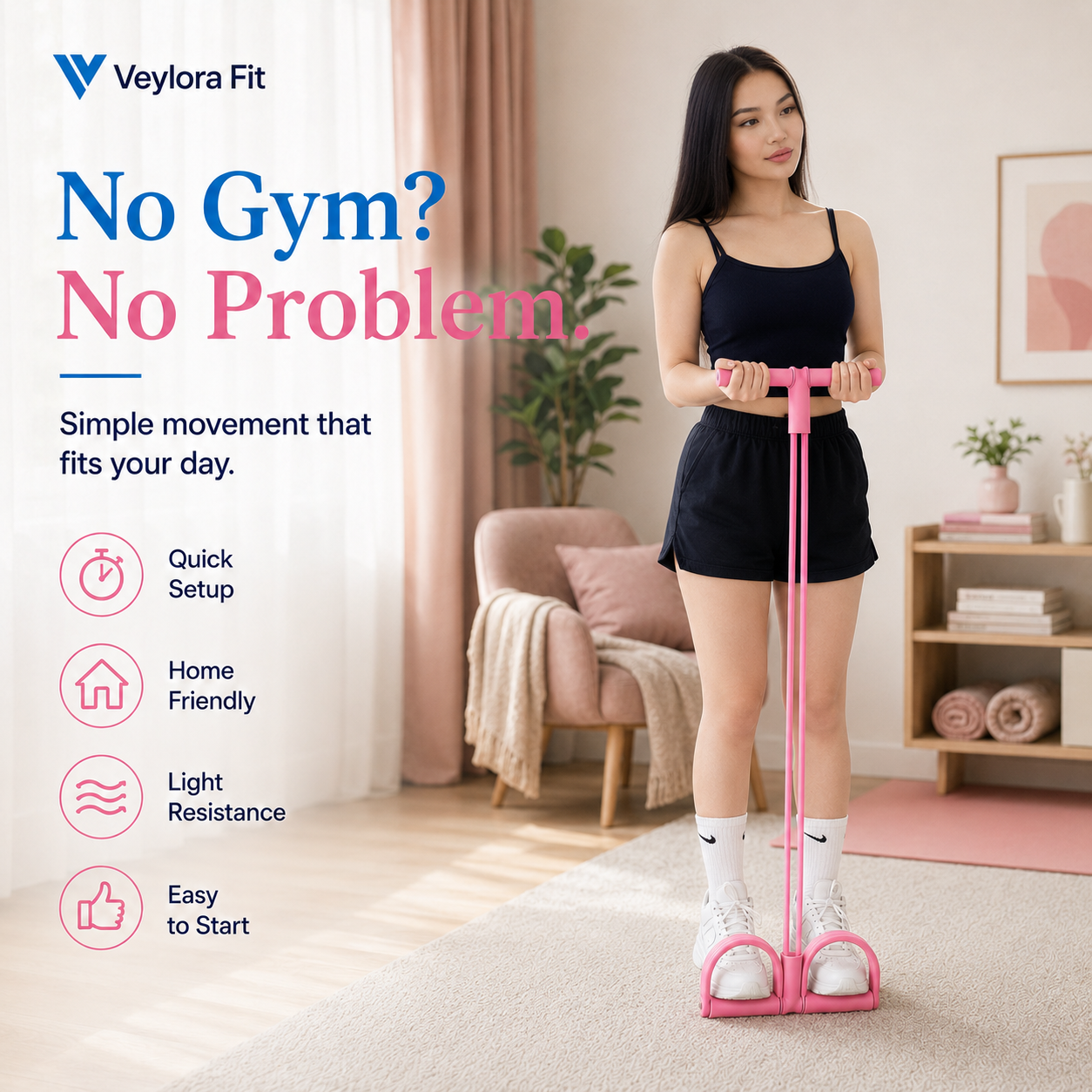 Busy woman struggling to maintain a workout routine