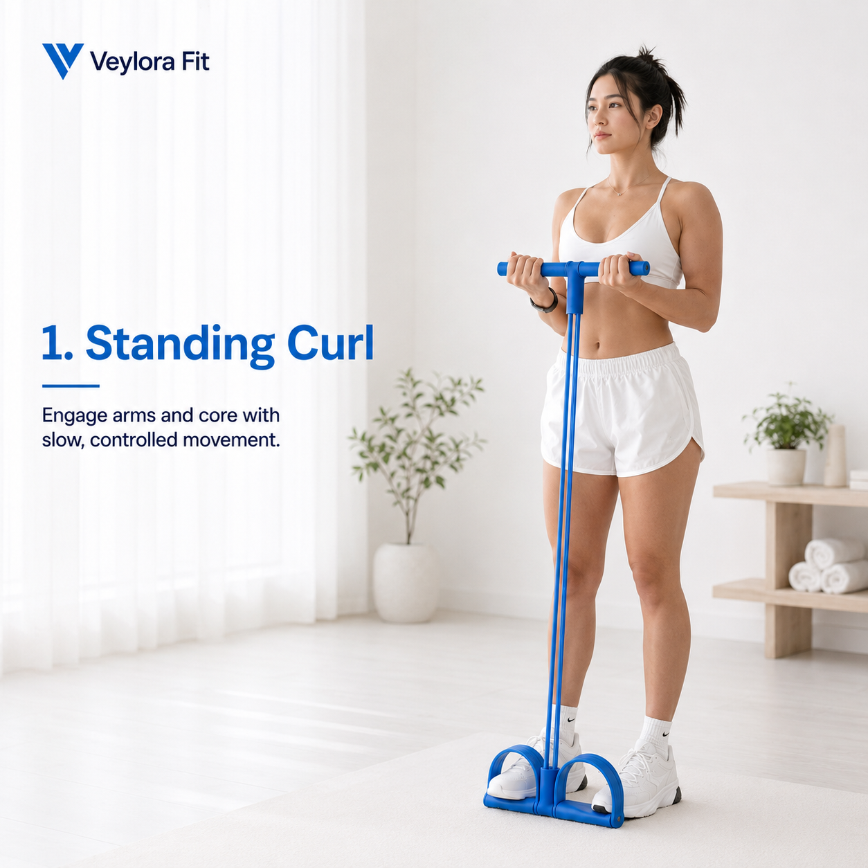 Standing curl exercise